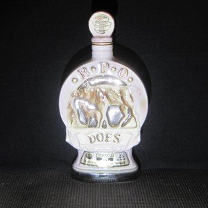 Vintage Jim Beam whiskey bottle decanter B.P.O the Does 50th anniversary 1971